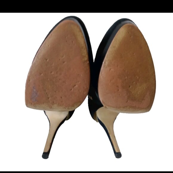 Michael Kors Women's Black Suede Leather Knee High Boots Tall Minimalist Sz 5.5 - Picture 6 of 8